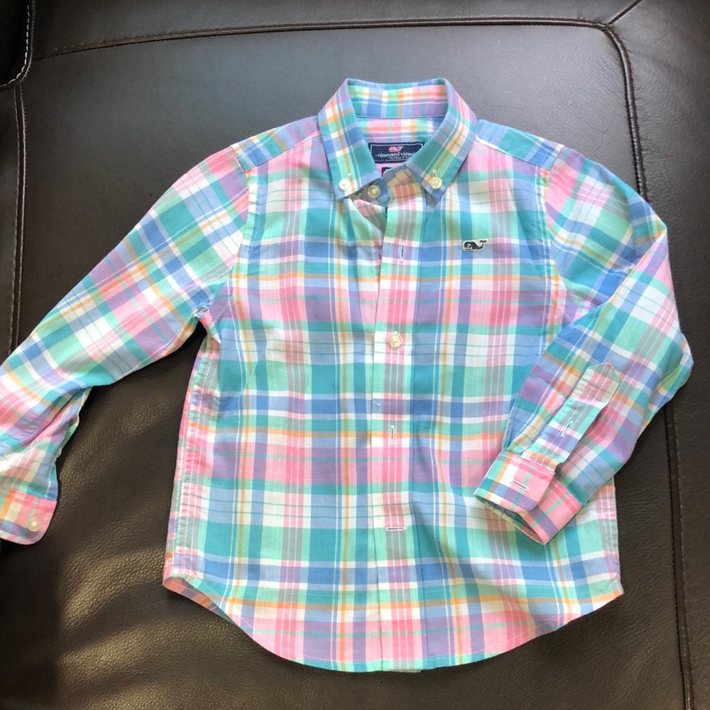 Vineyard Vines Boys Linen Button Down Shirt